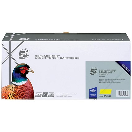 5 Star Compatible - Alternative to Brother TN325Y Yellow Laser Toner Cartridge