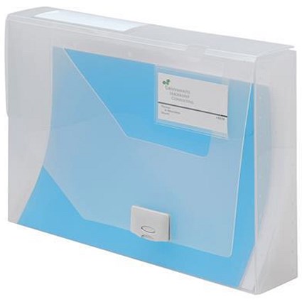 5 Star Document Box Plastic, 60mm Spine, A4, Clear, Pack of 10