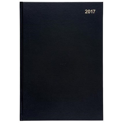 5 Star 2017 Diary / Week to View / A4 / Black