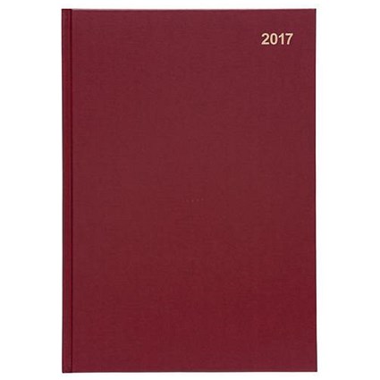 5 Star 2017 Diary / Week to View / A4 / Red