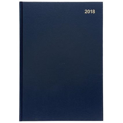5 Star 2018 Diary / 2 Days to a Page / A4 / Blue