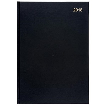 5 Star 2018 Diary / Week to View / A4 / Black