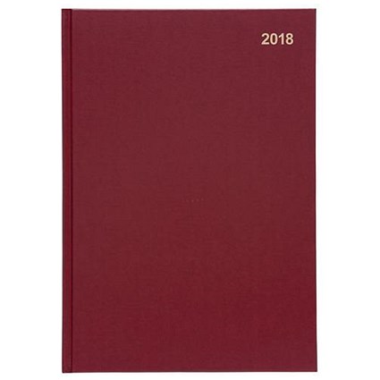 5 Star 2018 Diary / Week to View / A4 / Red
