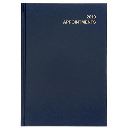 5 Star 2019 Appointments Diary / Day Per Page / A5 / Blue