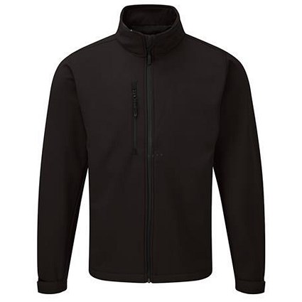 Soft Shell Jacket / Water Resistant / Breathable / Medium / Black
