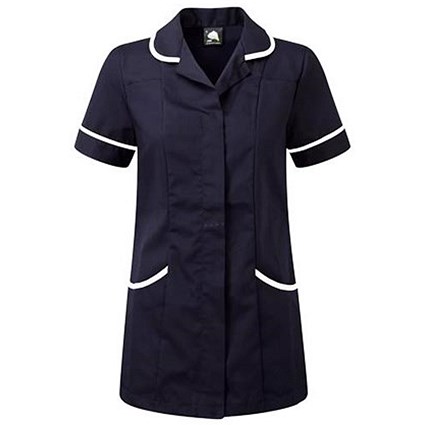 5 Star Ladies Nursing Tunic / Concealed Zip / Size 6 / Navy & White