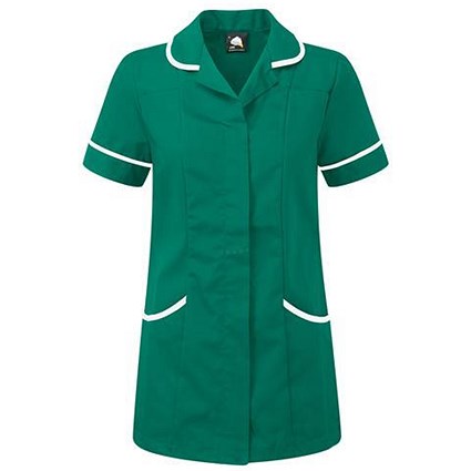 5 Star Ladies Nursing Tunic / Concealed Zip / Size 6 / Green & White