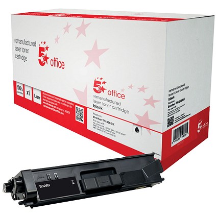 5 Star Compatible - Alternative to Brother TN326BK Black High Yield Laser Toner Cartridge