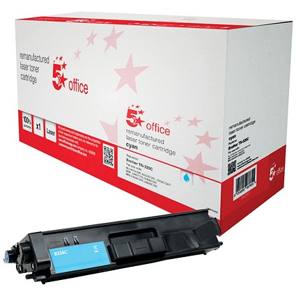 5 Star Compatible - Alternative to Brother TN326C Cyan High Yield Laser Toner Cartridge