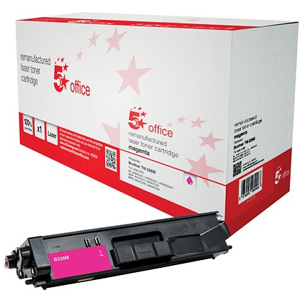 5 Star Compatible - Alternative to Brother TN326M Magenta High Yield Laser Toner Cartridge