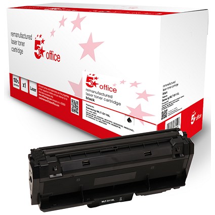 5 Star Compatible - Alternative to Samsung MLT-D116L Black High Yield Laser Toner Cartridge
