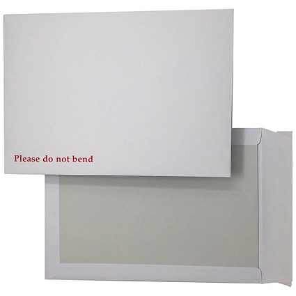 Q-Connect C4 Board Back Envelopes, 120gsm, Peel and Seal, White, Pack of 125