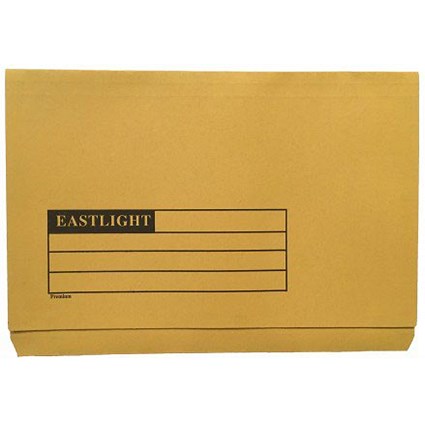 ValueX Document Wallet Full Flap Foolscap 270gsm Yellow (Pack 50) 45419DENT