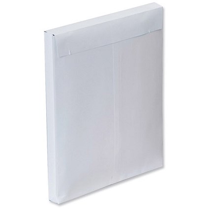 Plus Fabric Envelopes Peel and Seal Gusset 25mm 120gsm White 241x165mm [Pack 100]