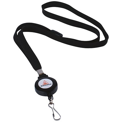 Announce Textile Lanyard with Badge Reel (Pack of 10) AA03627