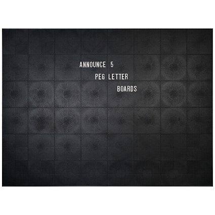Announce Peg Letter Board, 1225x920mm, Black
