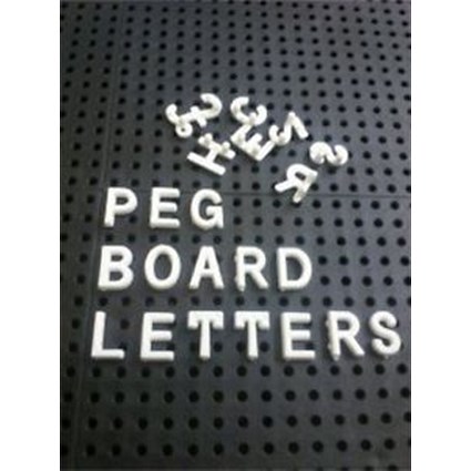 Announce Peg Letters 19mm White (Pack of 282) PEG-SP19U/CW