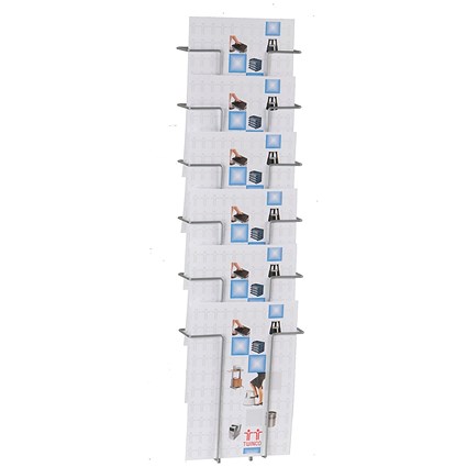 Announce 6 Compartment Wire Literature Holder A4