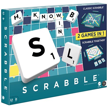 Mattel Scrabble Original Refresh 2 Games in 1