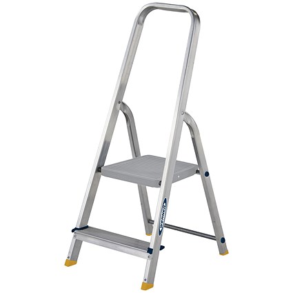 Werner 2 Tread Stepladder with High Handrail Aluminium 7400218L
