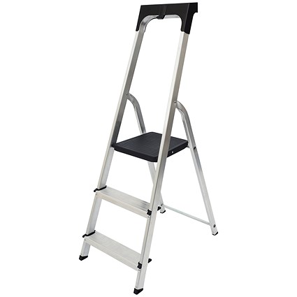 Werner Promaster 3 Tread Step Ladder with High Safety Hand Rail 7410318