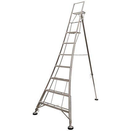 Werner Adjustable 7 Tread Tripod Ladder with High Handrail 92507