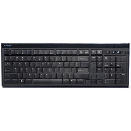 Kensington Advance Fit Slim Keyboard, Wired, Black