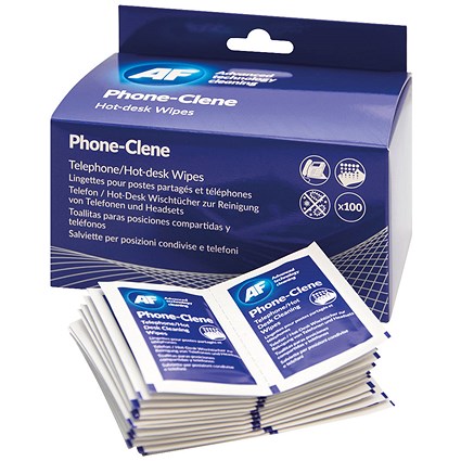 AF Phone-Clene Telephone Wipes, Pack of 100