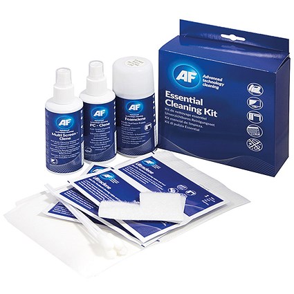 AF Essential Cleaning Kit (Multi Screen Clene, PC Clene Wipes, Foam Clene, Ultraclene Wipes)