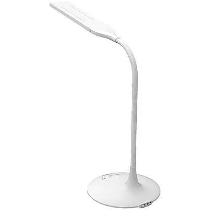 Alba Nomad Two Head Desk Lamp White Alba Nomad Two Head Desk Lamp White