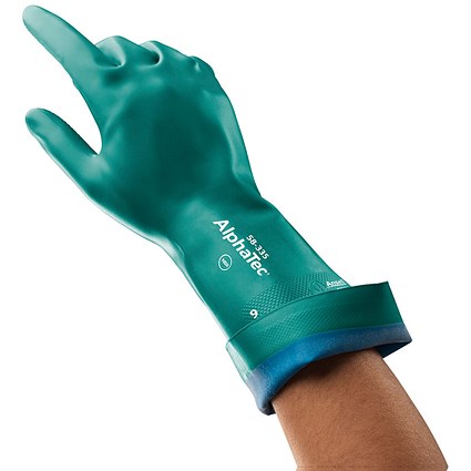 Ansell Alphatec 58-335 Glove Green, Medium, Pack of 12