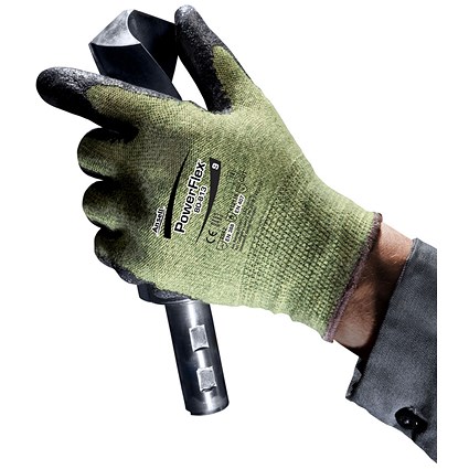 Ansell Activarmr 80-813 Gloves, Black & Green, Medium, Pack of 12 Ansell Activarmr 80-813 Gloves, Black & Green, Medium, Pack of 12