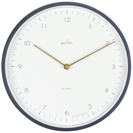 Acctim Bronx 30cm Wall Clock Grey