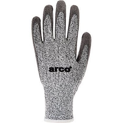 Arco Grip Light Grey PU-Coated Work Gloves 10 (Pack of 12)