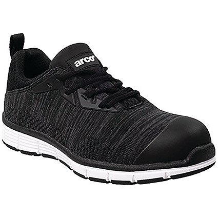 Arco Responsible CT122 Non-Metallic S1PS Safety Trainers, Black/Grey, 5