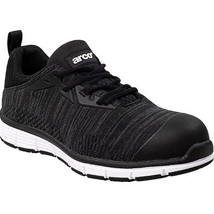 Arco Responsible CT122 Non-Metallic S1PS Safety Trainers, Black/Grey, 12