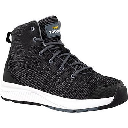 Trojan Nyx Women's Black/Grey S1P Safety Hiker Boots, Black, 8