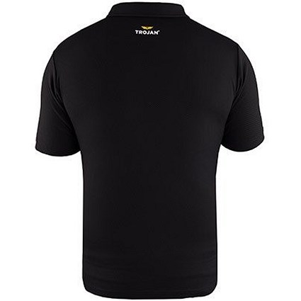 Trojan Men's Polo T-Shirt, Black, 2XL