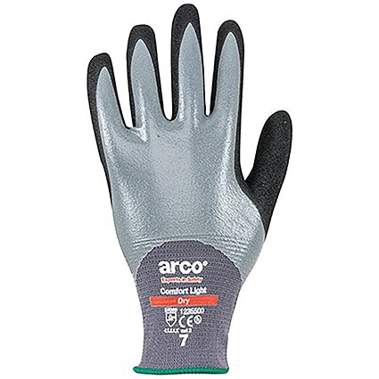 Arco Comfort Light Dry Nitrile-Coated Work Gloves 10