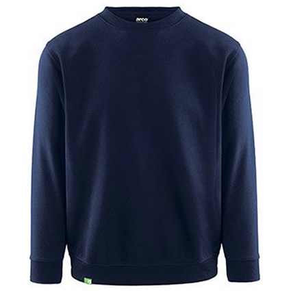 Arco Responsible Unisex Navy Crew-Neck Sweatshirt L