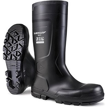 Dunlop Work-It S5 Safety Wellington Boots, Black, 8