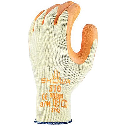 Showa 310 Orange Latex-Coated Work Gloves 10