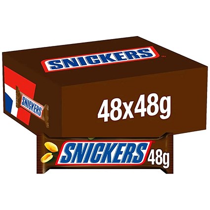 Snickers Chocolate Bar, Pack of 48