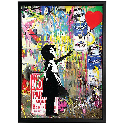 Banksy Balloon Girl Framed Print, A2 406x609mm