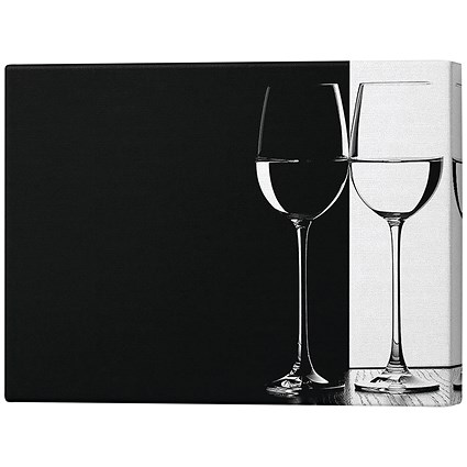 Black and White Glasses Canvas Print, 508x812mm