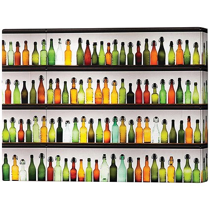 Colourful Bottles Canvas Print, 508x812mm