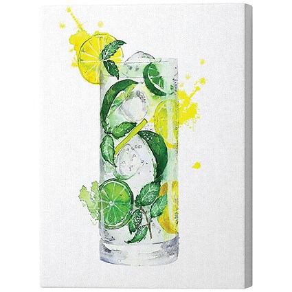 Tall Glass of Gin and Tonic Canvas Print, 508x812mm