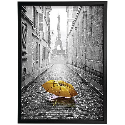 Yellow Umbrella In Paris Framed Print, A2 406x609mm