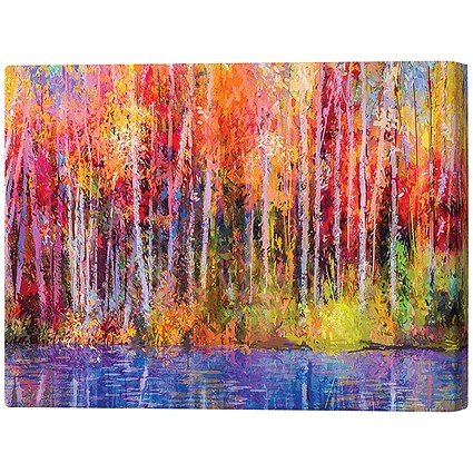 Abstract Forest Colour Strokes Canvas Print, 660x1016mm