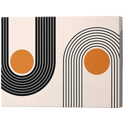 Curved Lines Round The Sun Canvas Print, 508x812mm